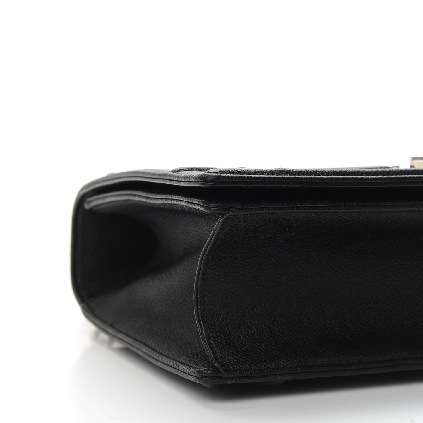 Grained Calfskin Medium Diorama Flap Bag Black