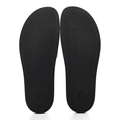 Louis Vuitton Rubber Monogram Mens Waterfront Mules 11 Macassar 5 of 7