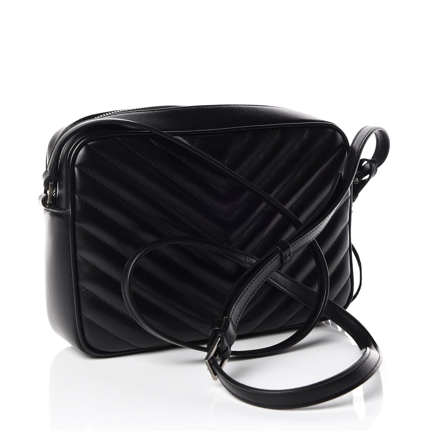 Calfskin Matelasse Monogram Lou Camera Bag Black