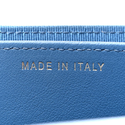 Chanel Caviar Quilted Flap Card Holder Wallet Blue 7 of 9