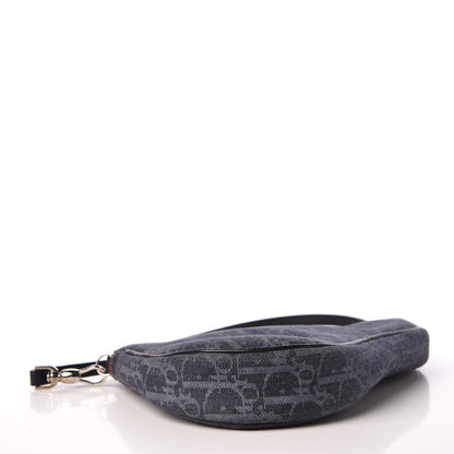 Christian Dior Denim Monogram Mini Saddle Pochette Navy 4 of 8
