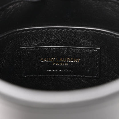Saint Laurent Lambskin Quilted Monogram Baby Victoire Chain Clutch Bag Black 6 of 12