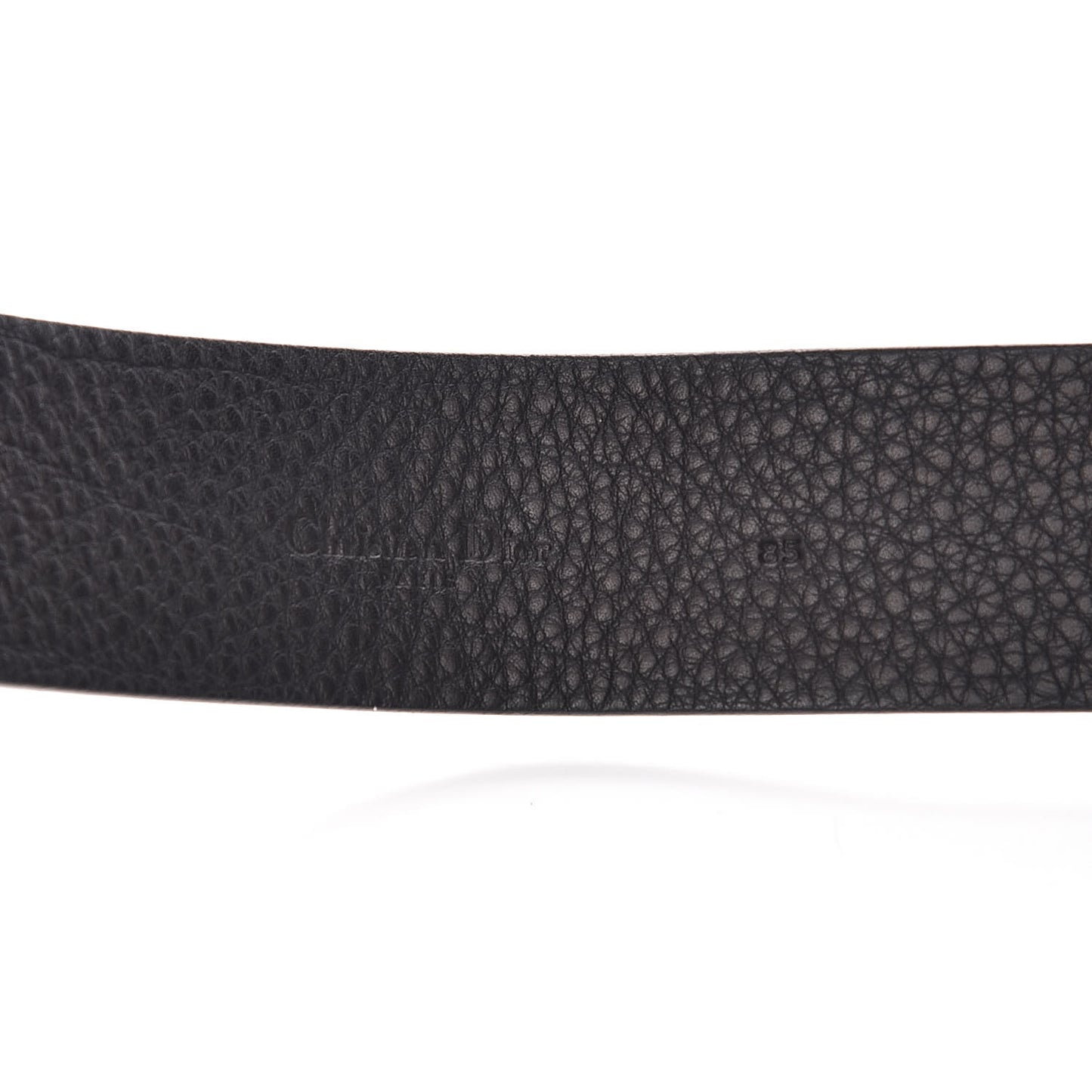 Grained Calfskin Saddle Belt Bag Black