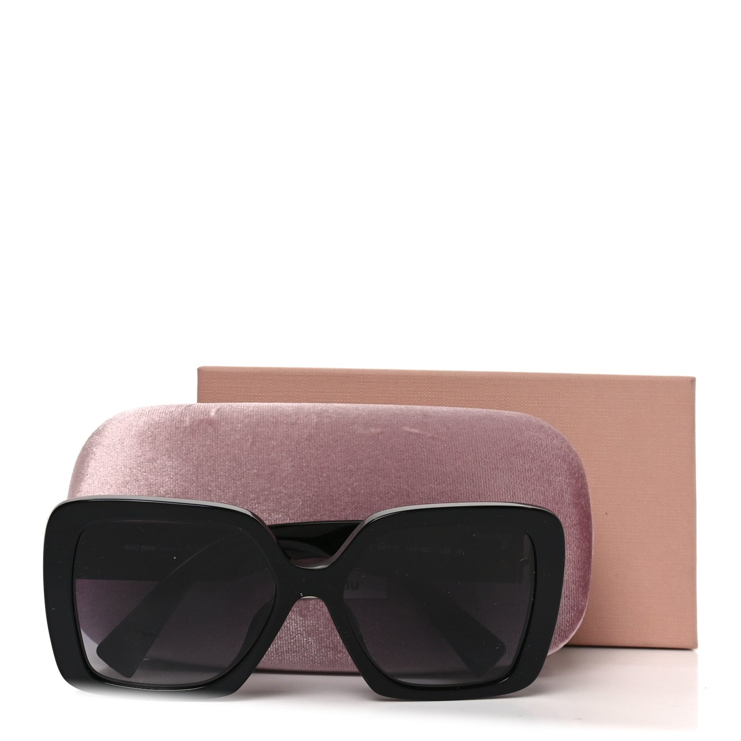Acetate Rectangle Sunglasses SMU 10Y Black