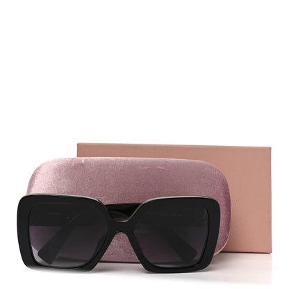Miu Miu Acetate Rectangle Sunglasses SMU 10Y Black 7 of 7