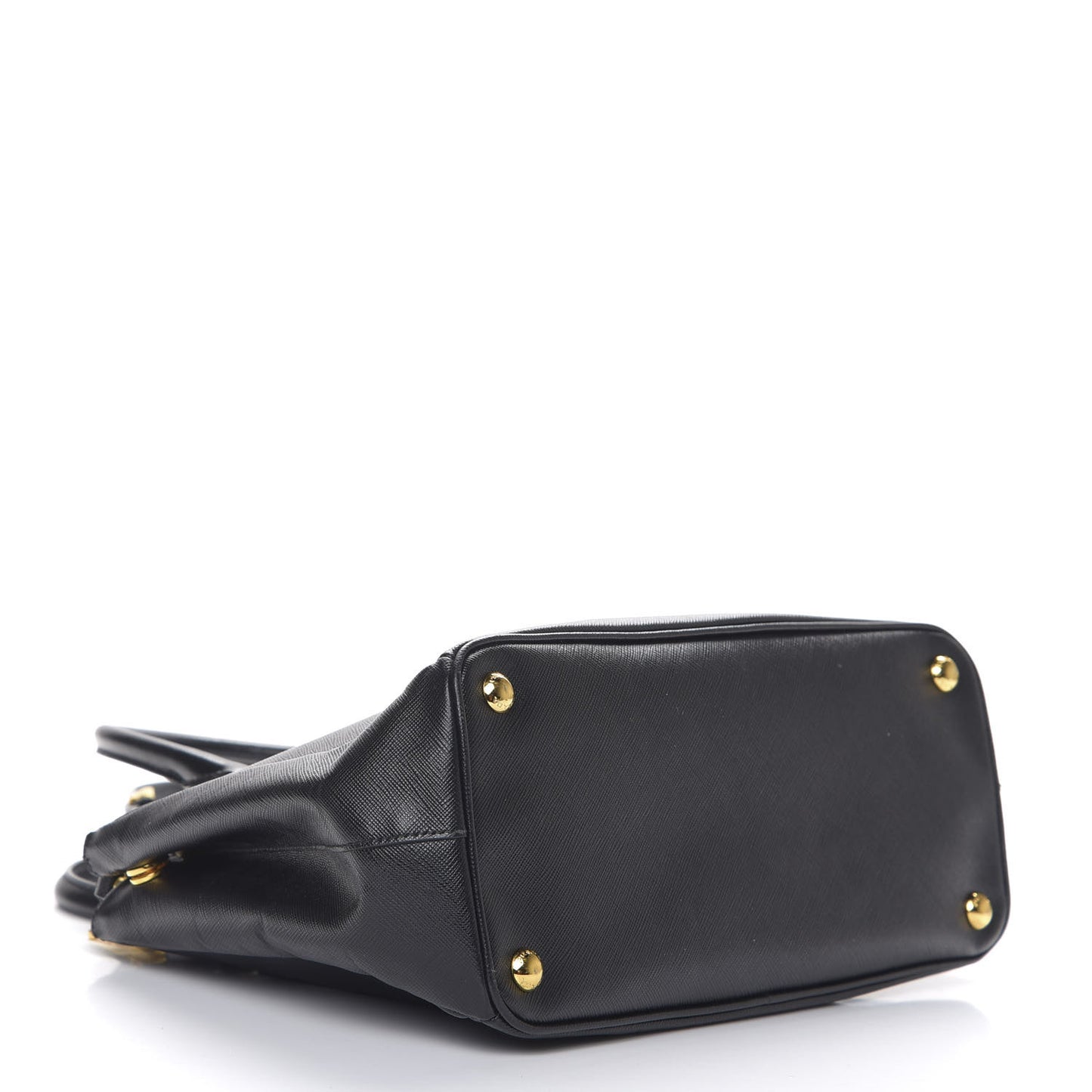 Saffiano Medium Galleria Double Zip Tote Black