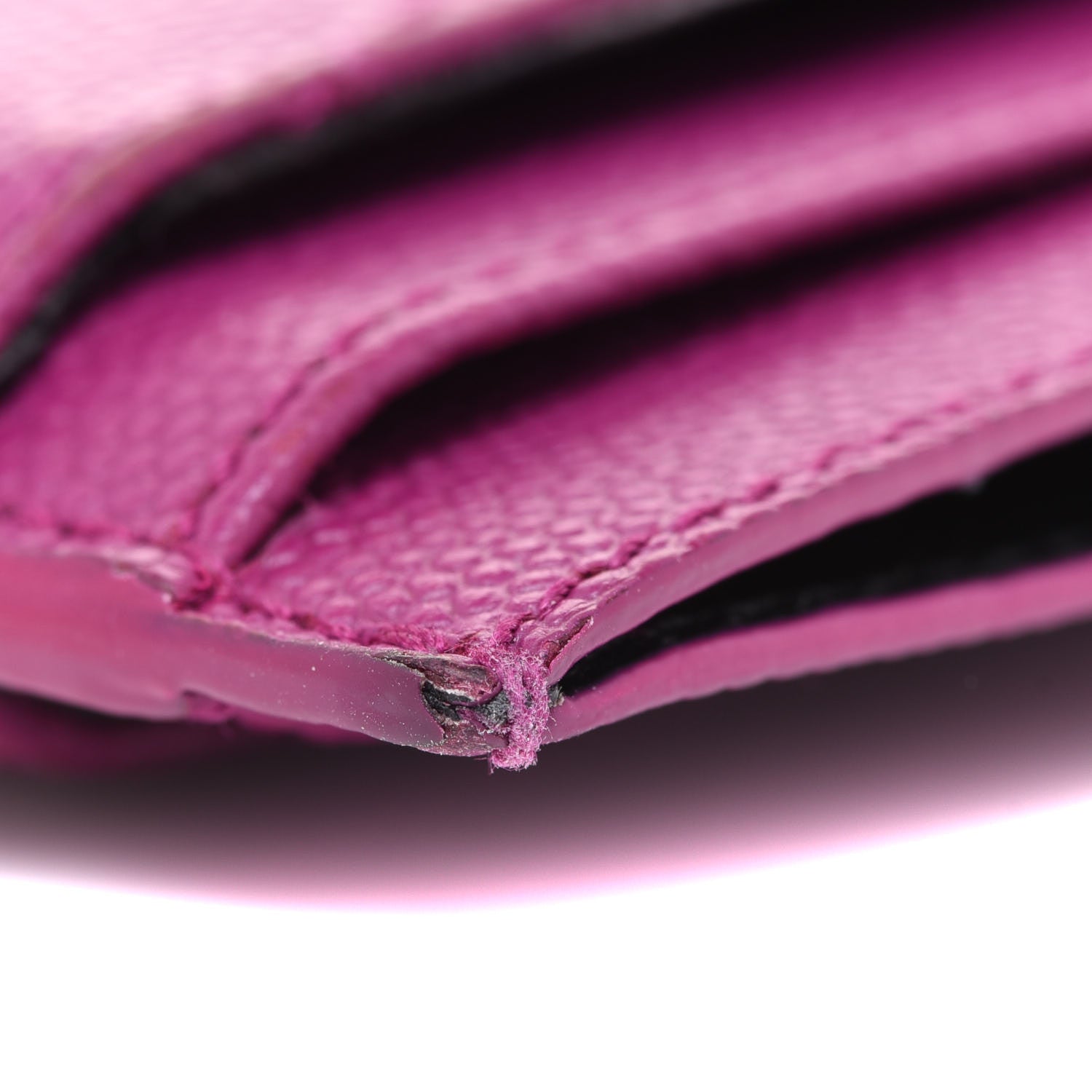 Saint Laurent Grain De Poudre Matelasse Chevron Monogram Credit Card Case Dark Grape 10 of 13