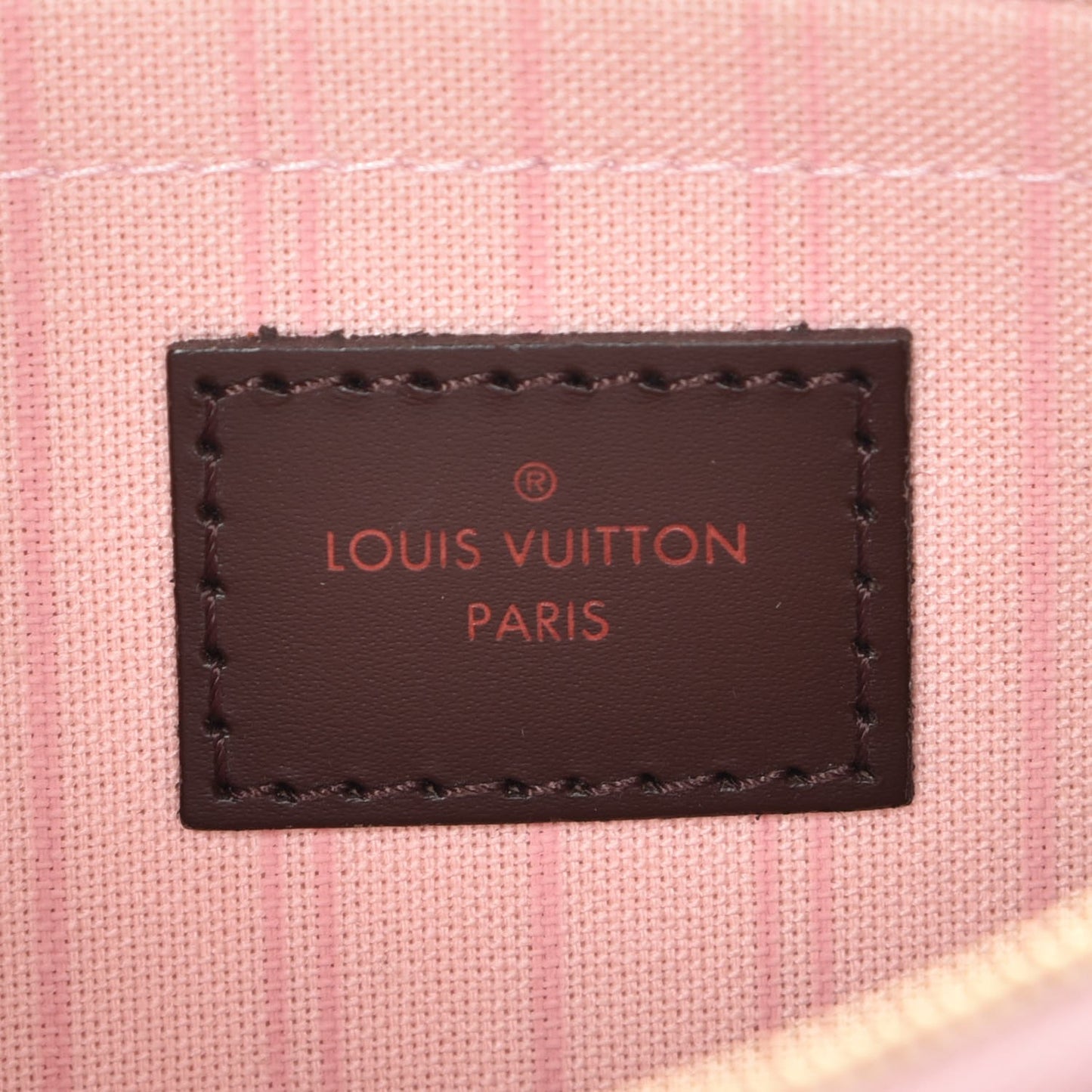 Damier Ebene Neverfull MM GM Pochette Rose Ballerine