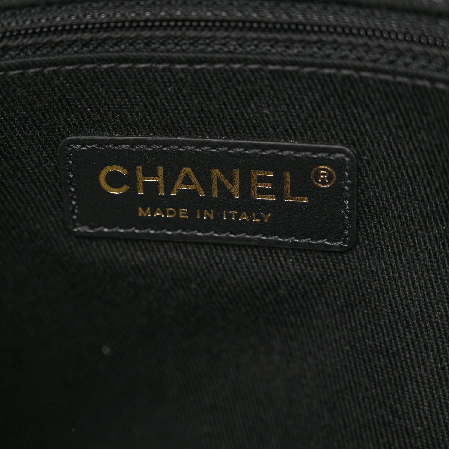 Chanel Caviar Stitched Large Shopping Tote Bag Black 6 of 10