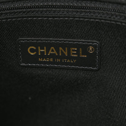 Chanel Caviar Stitched Large Shopping Tote Bag Black 6 of 10