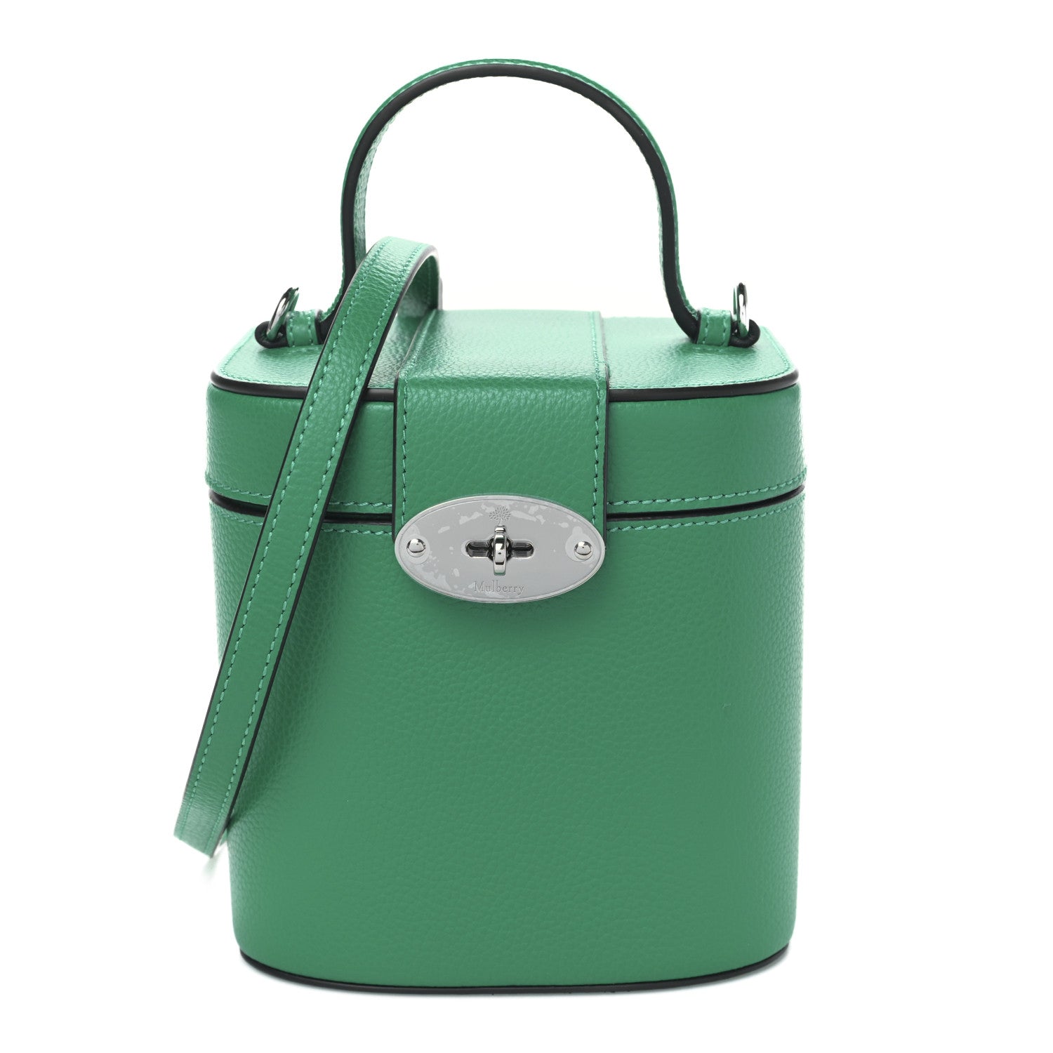 Mulberry Small Classic Grain Vanity Case Mulberry Lawn Green 1 of 8