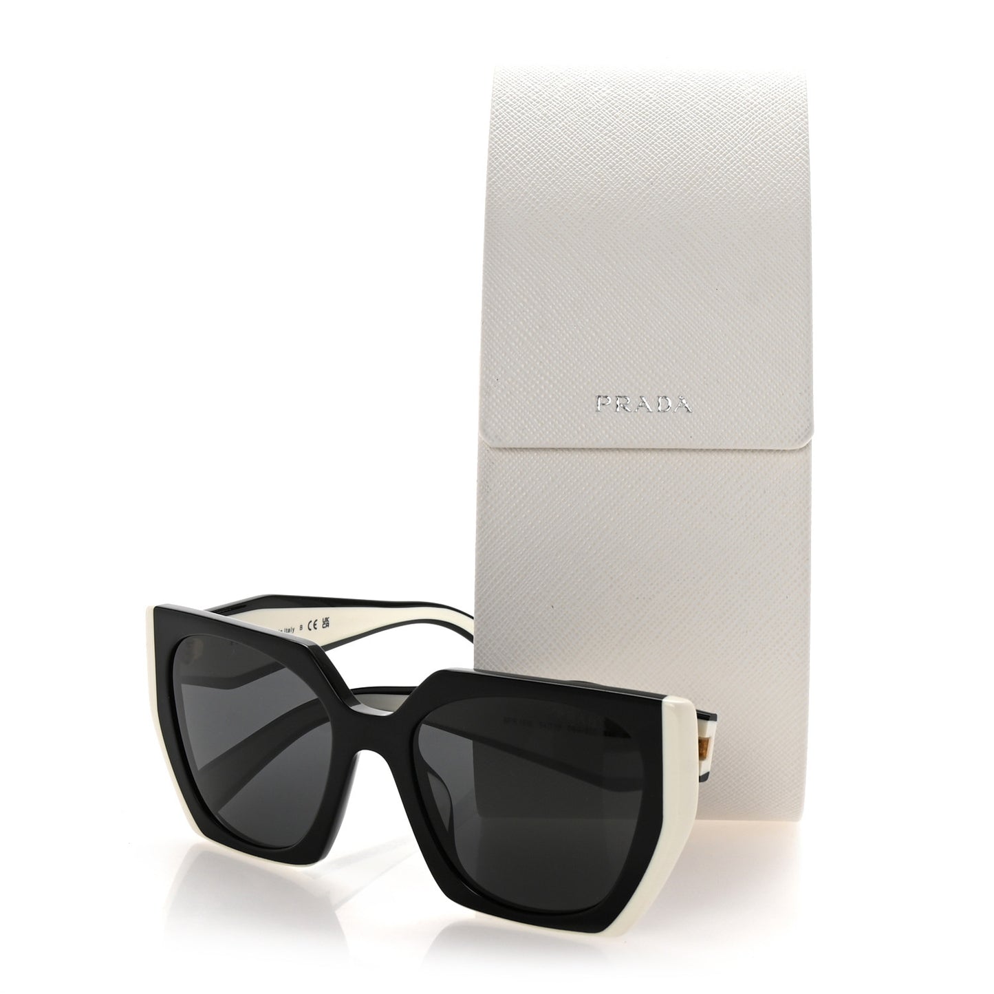 Acetate Sunglasses SPR 15W Black White