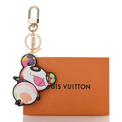 Louis Vuitton LV x TM Cowhide Monogram Superflat Panda Key Ring Bag Charm Multicolor 4 of 4