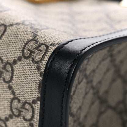 Gucci GG Supreme Monogram Small Padlock Tote Black 10 of 17