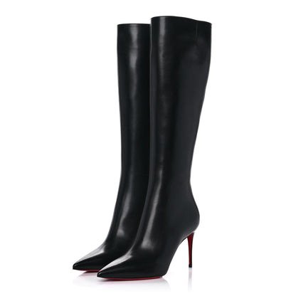 Christian Louboutin Calfskin So Kate Pointed Tall Boots 39.5 Black 3 of 8