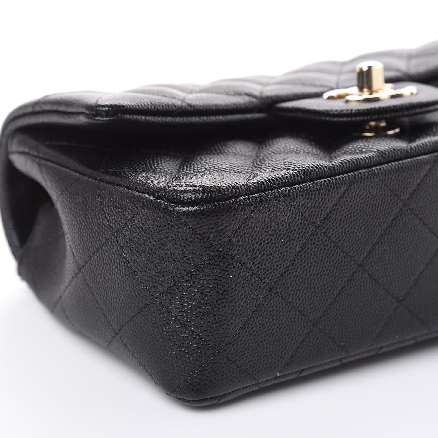 Caviar Quilted Mini Rectangular Flap Black