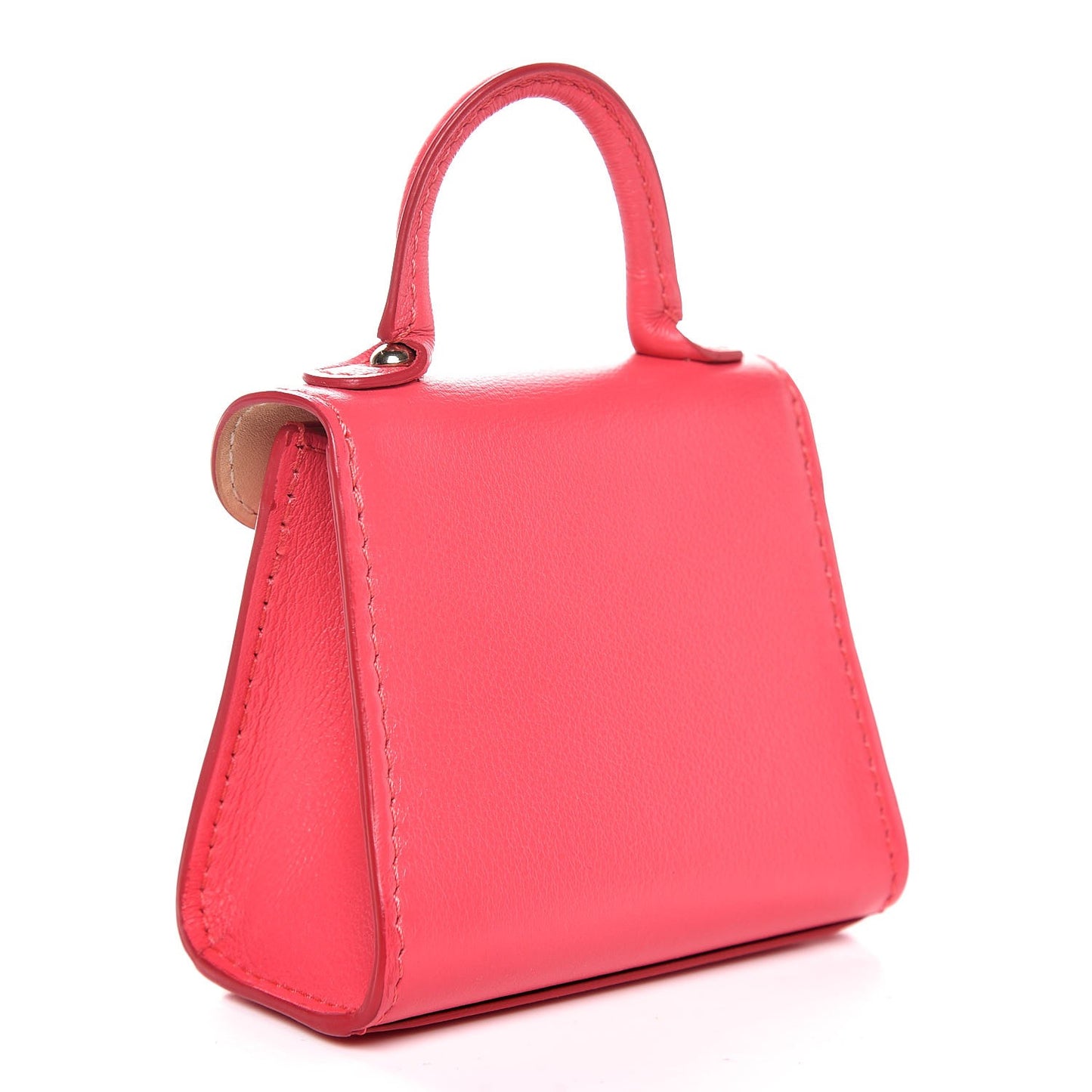 Calfskin Mini Brillant Bag Charm Fuchsia