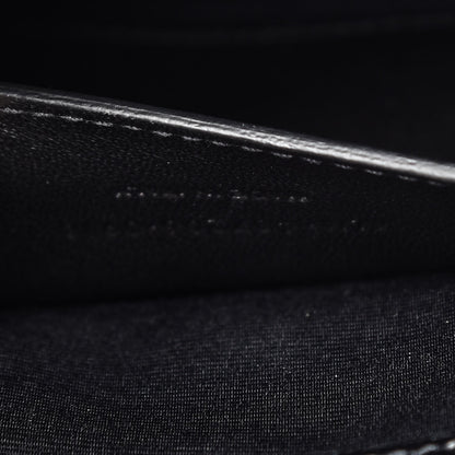 Saint Laurent Grain De Poudre Textured Mixed Matelasse Triquilt Medium Monogram Satchel Black 8 of 8
