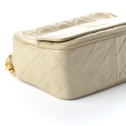 Chanel Lambskin Quilted Tassel Camera Case Beige 6 of 12