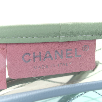 Chanel Lambskin PVC Quilted Mini Coco Splash Flap Blue Green 6 of 9