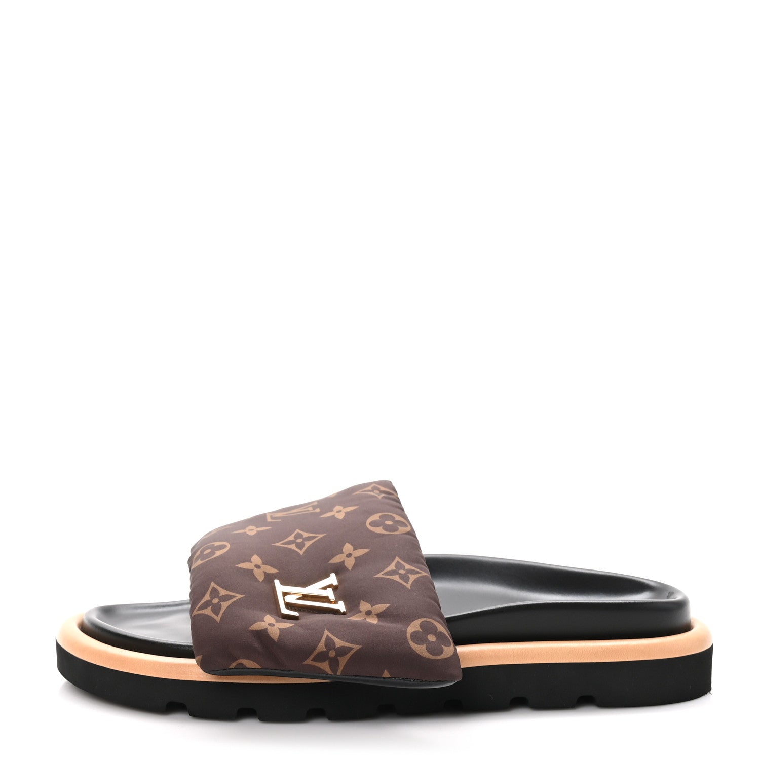 Louis Vuitton Nylon Monogram LV Pool Pillow Flat Comfort Mule 40 Cacao Brown 1 of 9