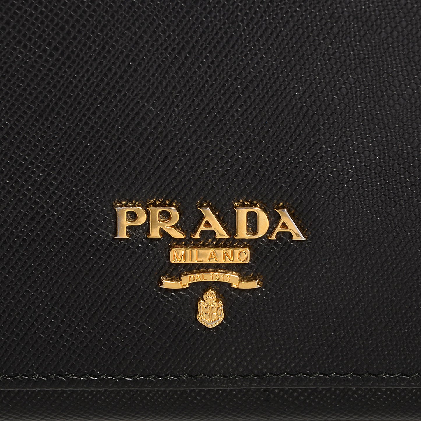 Saffiano Metal Continental Flap Wallet Nero Black