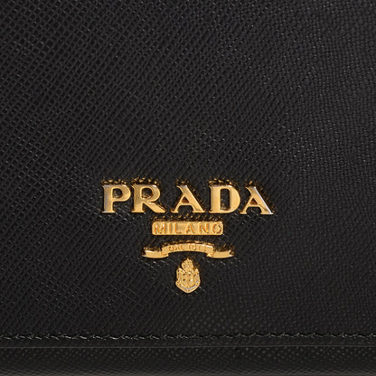 Prada Saffiano Metal Continental Flap Wallet Nero Black 8 of 8