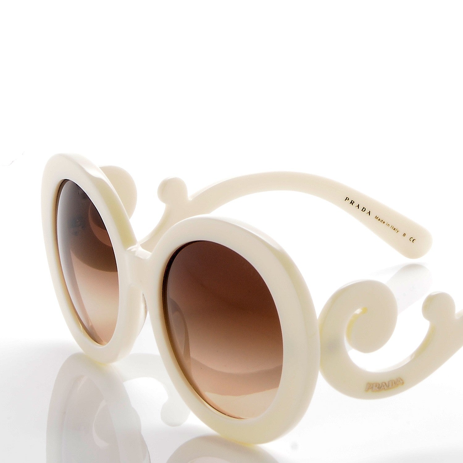 Prada Baroque Sunglasses SPR 27N White 5 of 8