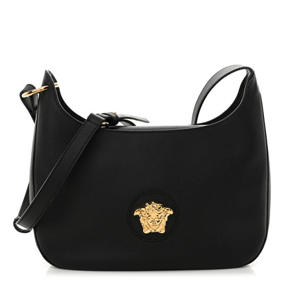 Versace Calfskin La Medusa Medium Hobo Black 1 of 9