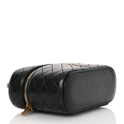Saint Laurent Lambskin Quilted Mini Gaby Vanity Case Black 4 of 13