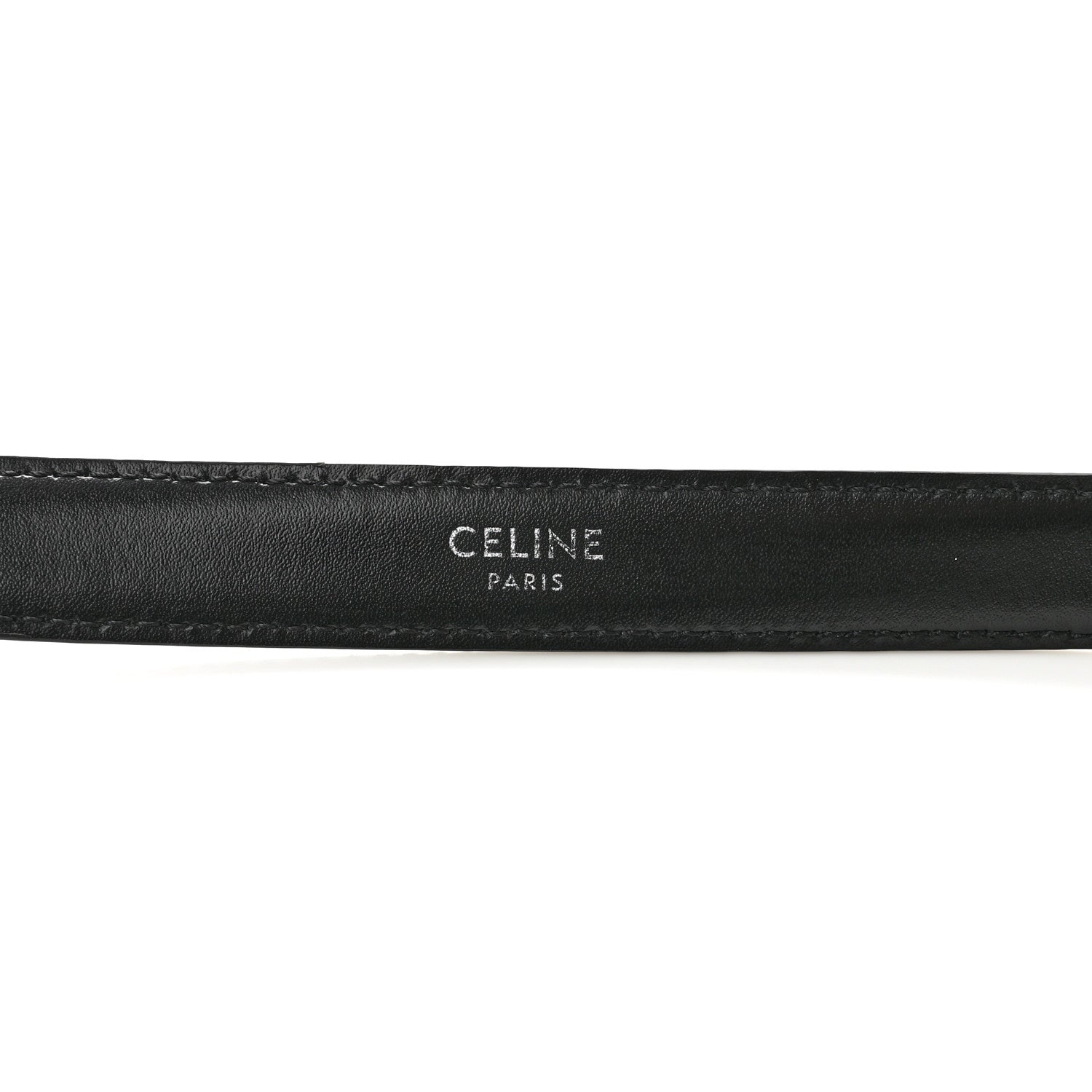 Celine Box Calfskin Medium 25mm Triomphe Belt 80 32 Black 5 of 8