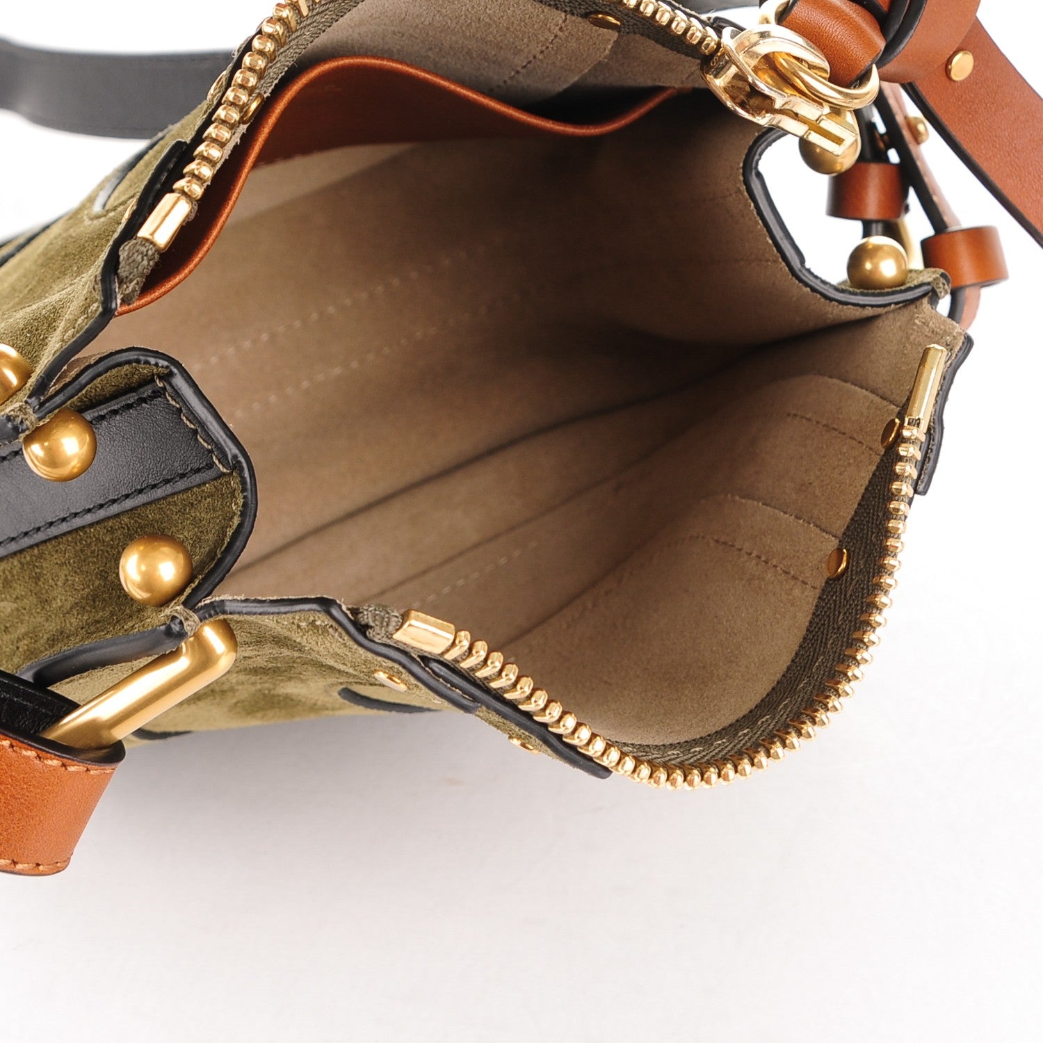 Chloe Suede Calfskin Nano Hayley Hobo Eucalyptus 5 of 7