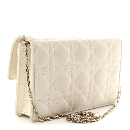 Christian Dior Lambskin Cannage Chain My Dior Daily Chain Pouch Latte 3 of 9