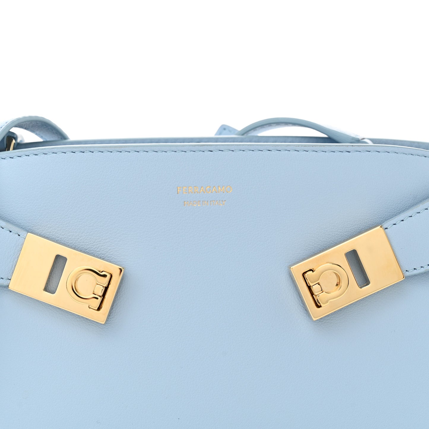 Calfskin Mini Hug Crossbody Bag Sky Blue