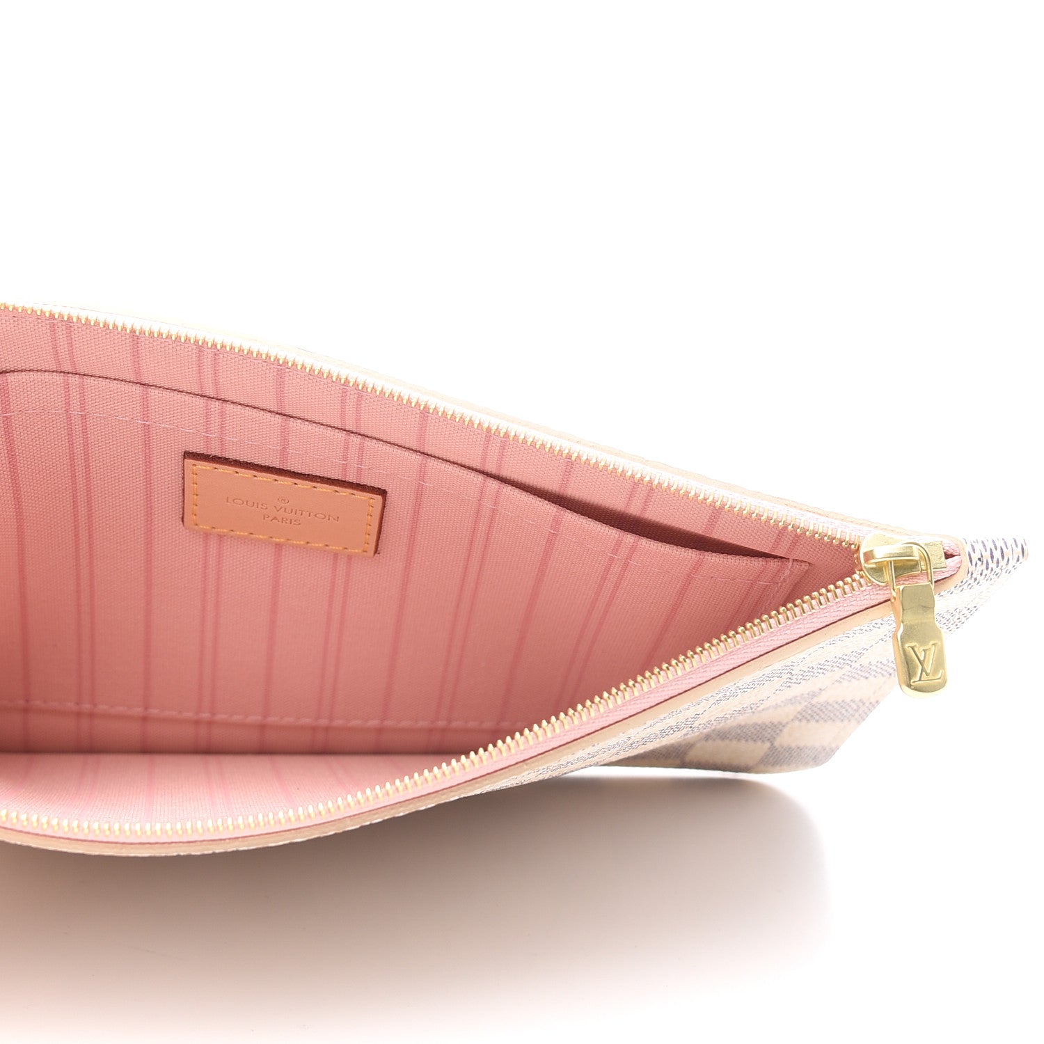 Louis Vuitton Damier Azur Neverfull MM GM Pochette Rose Ballerine 5 of 6