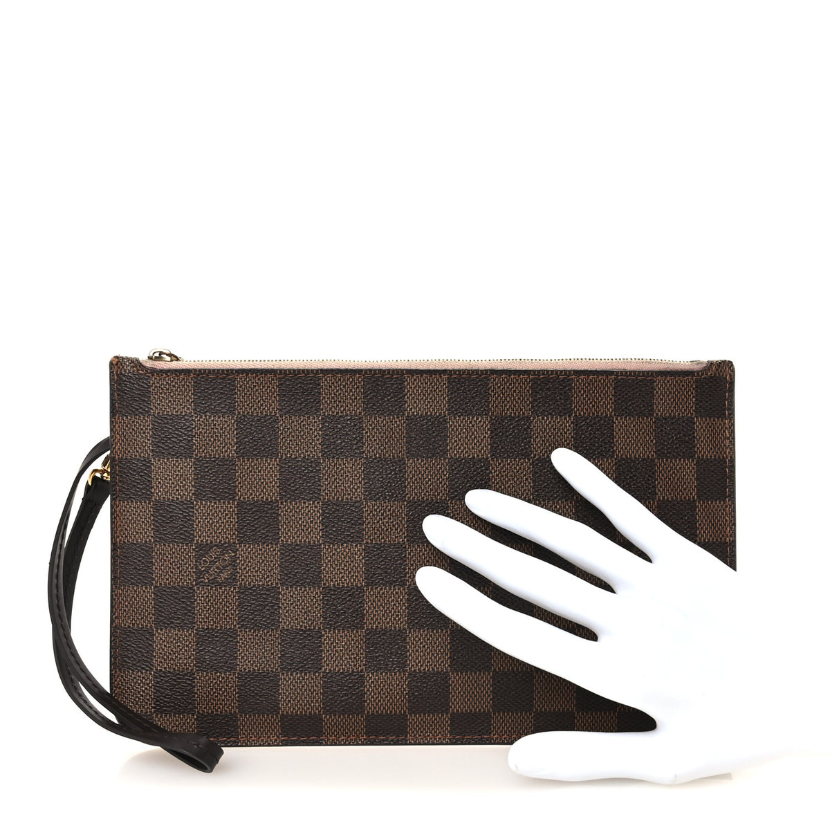 Louis Vuitton Damier Ebene Neverfull MM GM Pochette Rose Ballerine 2 of 8