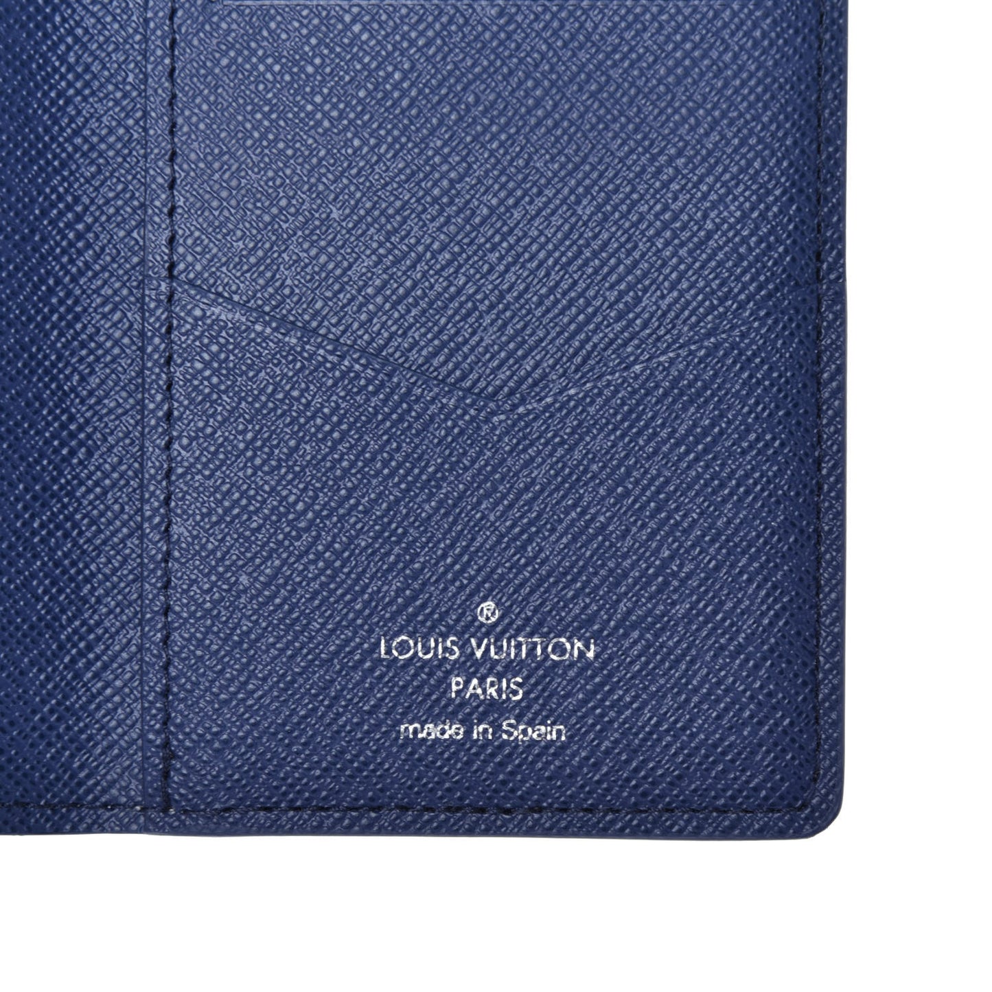 Monogram Watercolor Pocket Organizer Blue