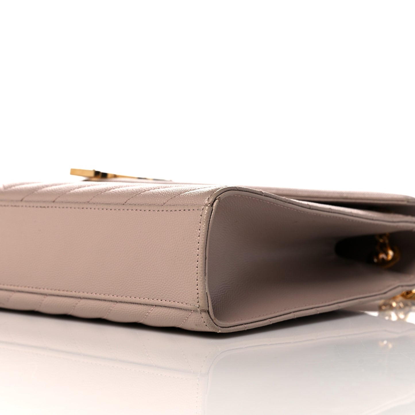 Grain De Poudre Matelasse Chevron Large Monogram Satchel Nude Powder