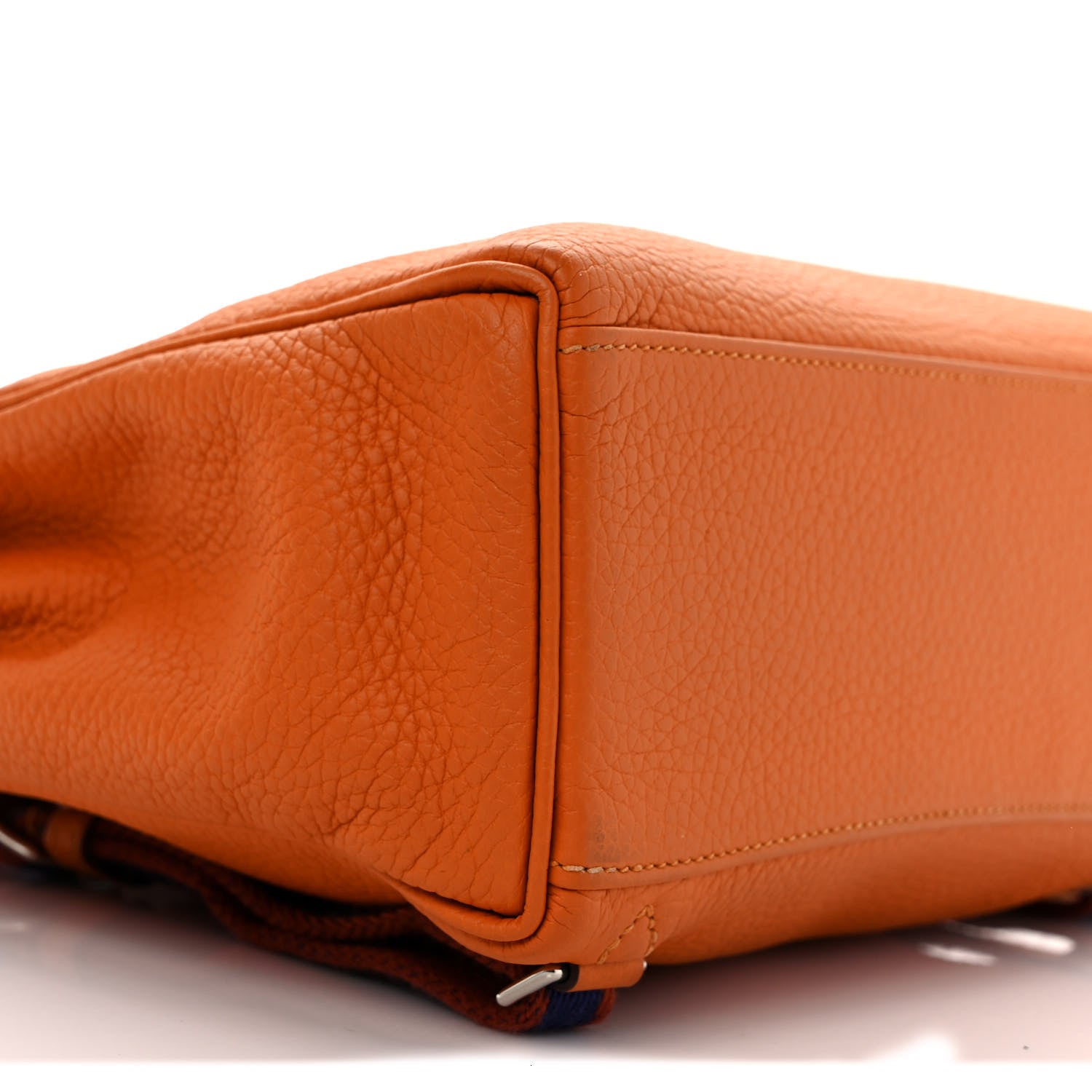 Hermes Taurillon Clemence Kelly Amazone Ado Backpack 22 Abricot Bleu Encre Cuivre 6 of 9