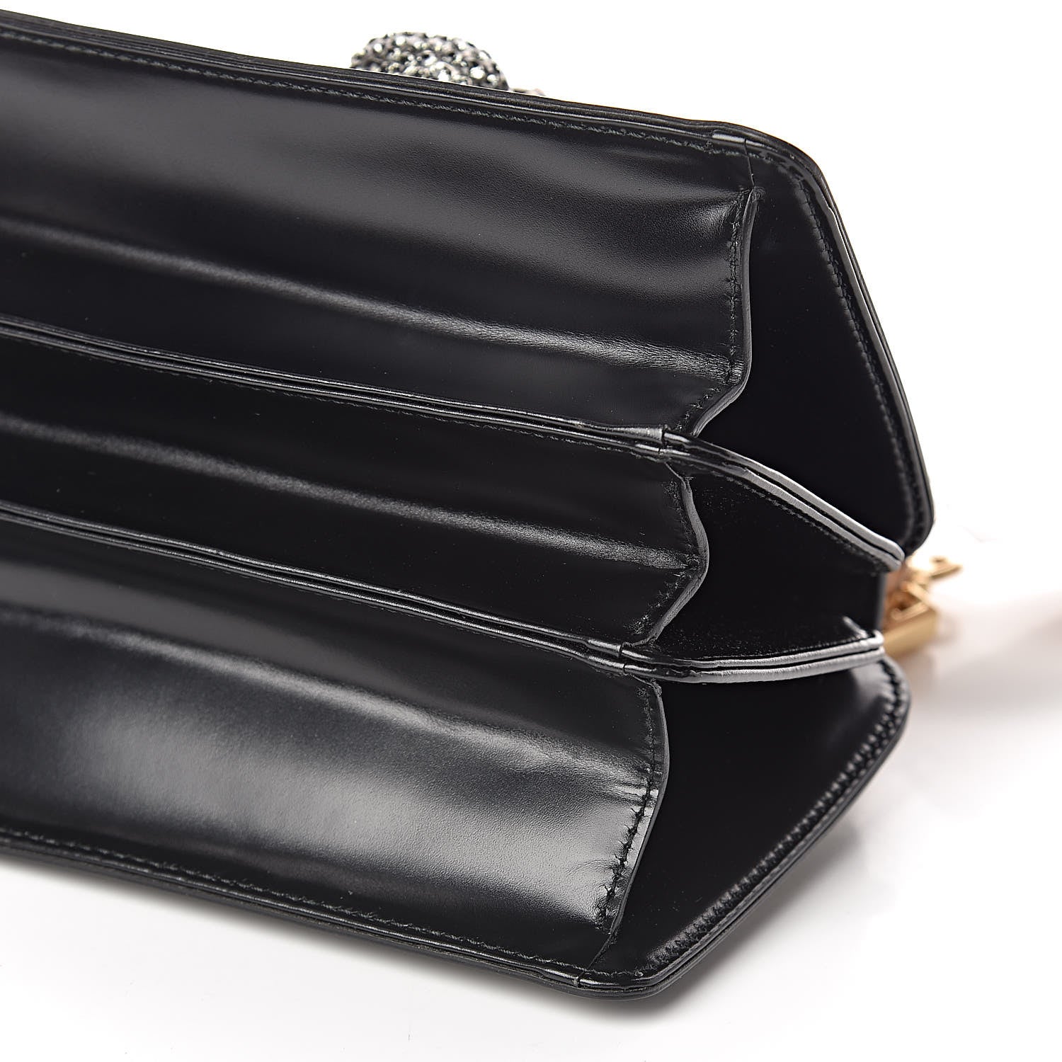 Gucci Calfskin Bamboo Mini Thiara Top Handle Bag Black 9 of 11
