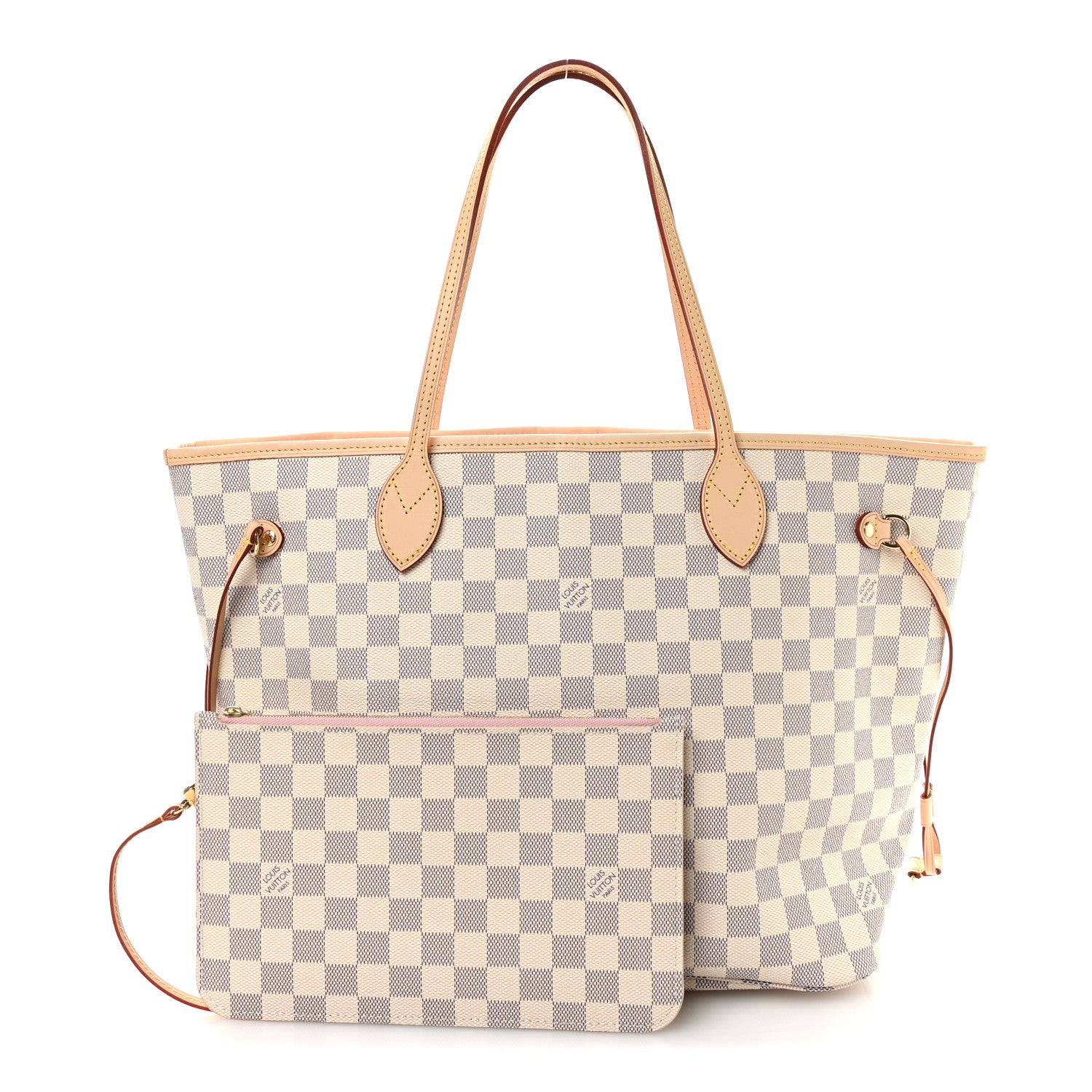 Louis Vuitton Damier Azur Neo Neverfull MM Rose Ballerine 3 of 11