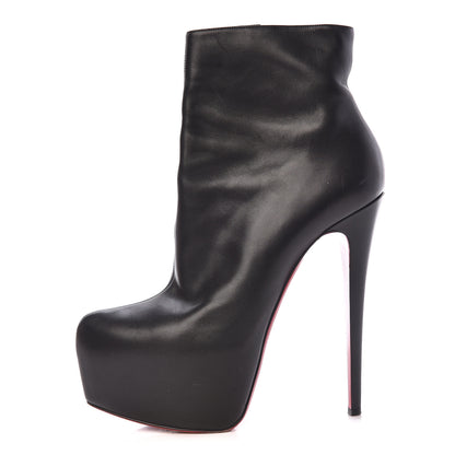 Christian Louboutin Calfskin Daf Booty 160 Ankle Boots 40 Black 1 of 13
