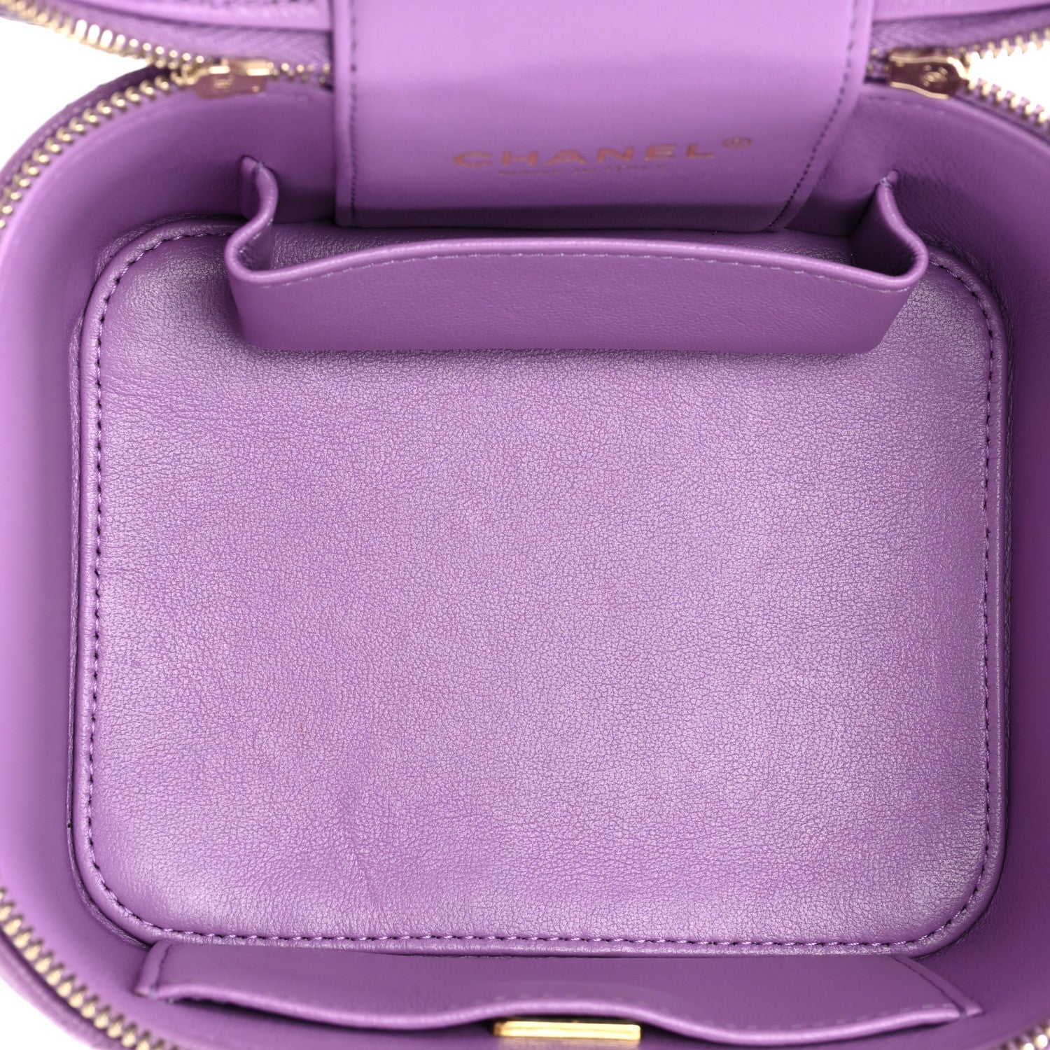 Chanel Caviar Quilted Small CC Vanity Case Purple 5 of 13