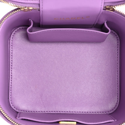 Chanel Caviar Quilted Small CC Vanity Case Purple 5 of 13