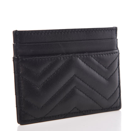 Gucci Calfskin Matelasse GG Marmont Card Holder Black 3 of 7