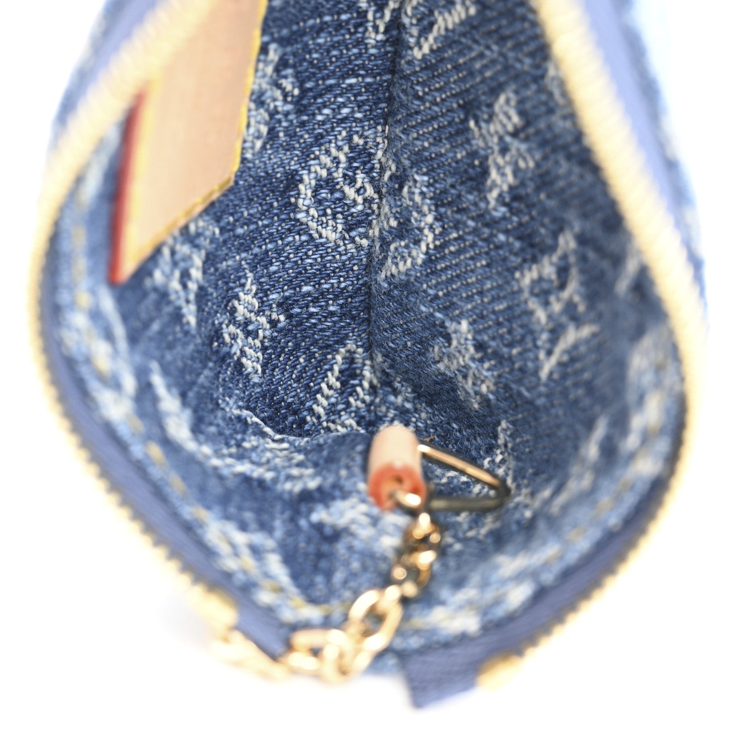 Louis Vuitton LV X TM Monogram Denim Cerises Key Pouch Blue 5 of 8