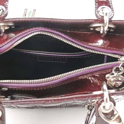 Christian Dior Patent Cannage Medium Lady Dior Purple 5 of 10