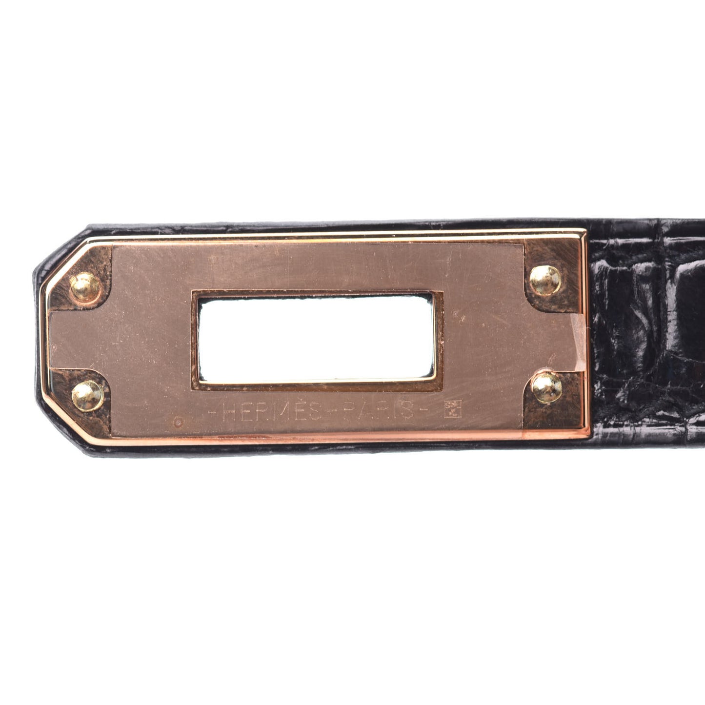 Taurillon Novillo Shiny Niloticus Crocodile Birkin Touch 25 Black