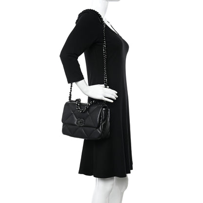 Chanel Lambskin Quilted Medium Chanel 19 Flap So Black 2 of 10