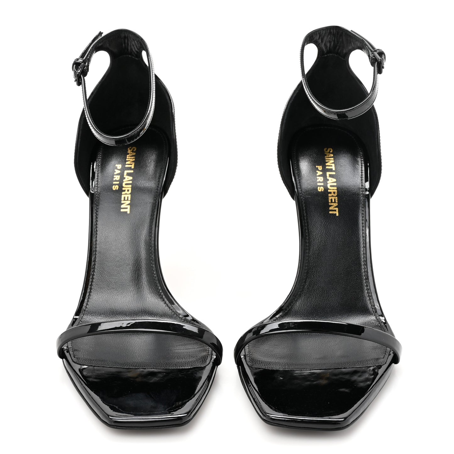 Patent Calfskin Opyum 85 Sandals 38 Black
